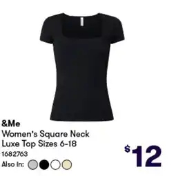 Woolworths Women's Square Neck Luxe Top offer