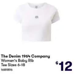 Woolworths The Denim 1964 Company Women's Baby Rib offer