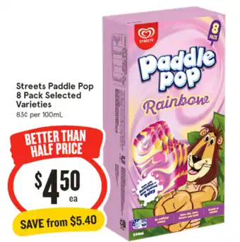 IGA Streets Paddle Pop offer