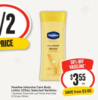 IGA Vaseline Intensive Care Body Lotion offer