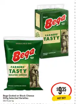 IGA Bega grated or block cheese offer