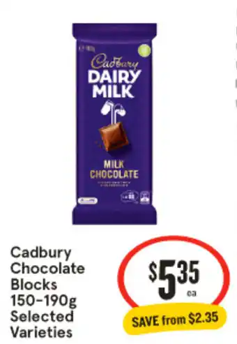 IGA Cadbury Chocolate Blocks offer