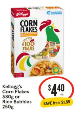 IGA Kellogg's Corn Flakes or Rice Bubbles offer