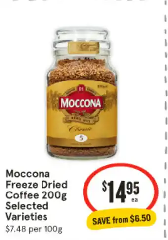 IGA Moccona freeze dried coffee offer