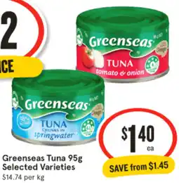 IGA Greenseas tuna offer