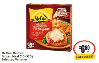 IGA Mccain redbox frozen meal offer