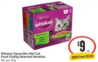 IGA Whiskas favourites wet cat food offer