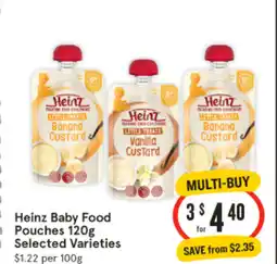 IGA Heinz baby food pouches offer