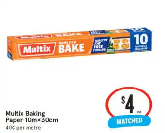 IGA Multix baking paper offer