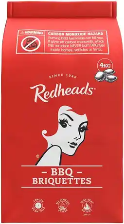 IGA Redheads BBQ Briquettes 4kg offer