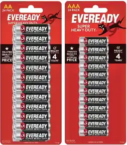 IGA Eveready Super Heavy Duty AA or AAA Batteries 24 Pack offer