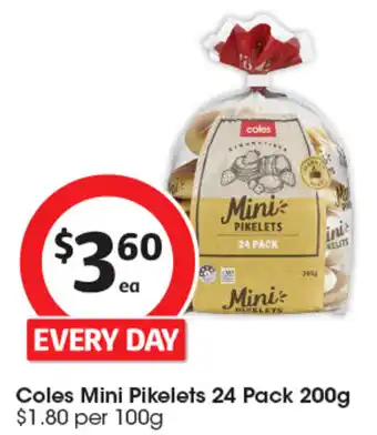 Coles Mini pikelets offer