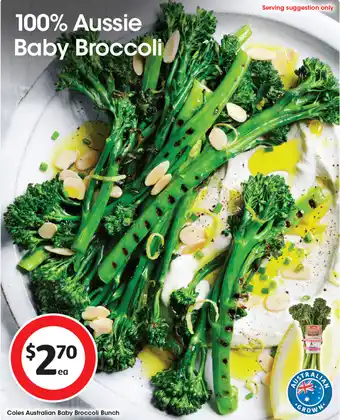 Coles Baby Broccoli Bunch offer