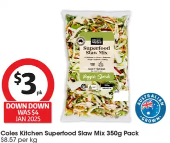 Coles Superfood slaw mix pack offer