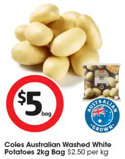 Coles Washed white potatoes bag offer