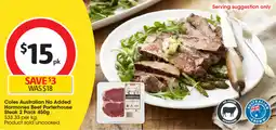 Coles Beef porterhouse steak offer