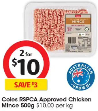 Coles Chicken mince offer