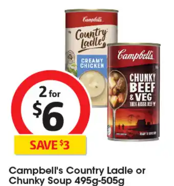 Coles Country ladle or chunky soup offer