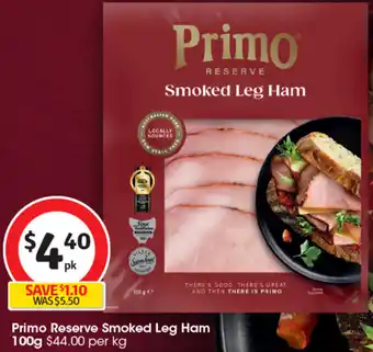 Coles Reserve smoked leg ham offer