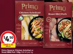 Coles Chicken schnitzel or roast bbq pork offer