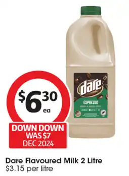 Coles Flavoured milDare Flavoured Milk 2 Litre $3.15 per litre offer