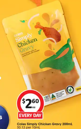 Coles Simply chicken gravy offer