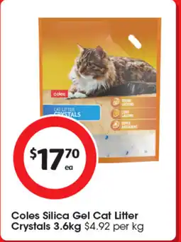 Coles Silica gel cat litter crystals offer