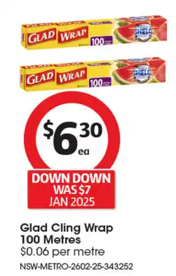 Coles Glad Cling Wrap offer