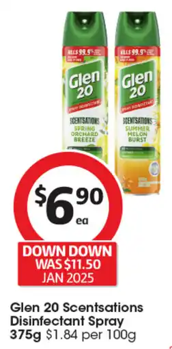 Coles Glen 20 Scentsations Disinfectant Spray offer