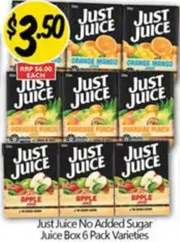 NQR Just juice no added sugar juice box offer