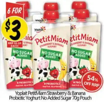 NQR Petitmiam strawberry & banana probiotic yoghurt offer