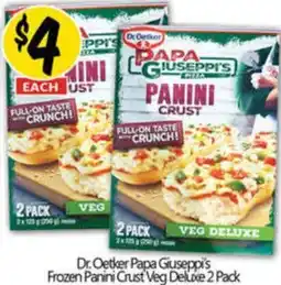 NQR Papa giuseppi's frozen panini crust veg deluxe offer