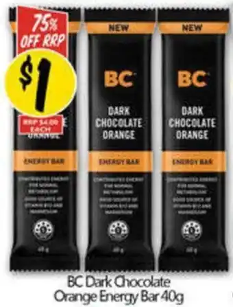 NQR BC Dark Chocolate Orange Energy Bar offer