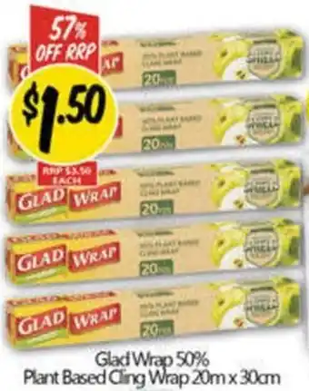 NQR Glad Wrap Plant Based Cling Wrap offer