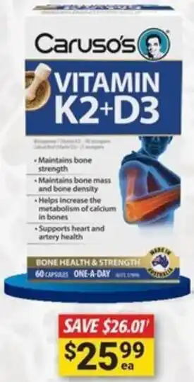 Cincotta Chemist Vitamin k2+d3 offer