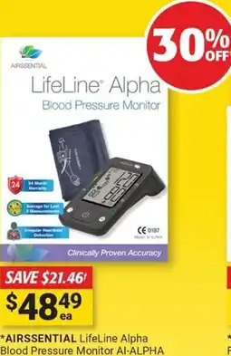 Cincotta Chemist Airssential lifeline alpha blood pressure monitor al-alpha offer