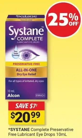 Cincotta Chemist Systane offer