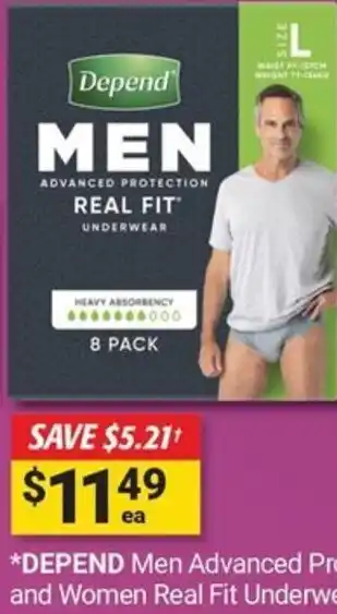 Cincotta Chemist Men advanced protection underwear large offer