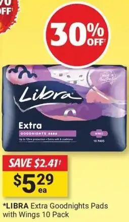 Cincotta Chemist Extra goodnights pads with wings offer