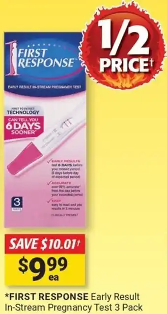 Cincotta Chemist Early result in-stream pregnancy test offer