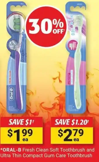 Cincotta Chemist Fresh clean soft toothbrush and ultra thin compact gum care toothbrush offer