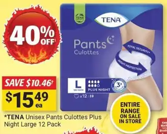 Cincotta Chemist Unisex pants culottes plus night large offer