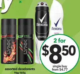 Cheap as Chips Assorted deodorants offer