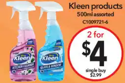 Cheap as Chips Kleen products offer