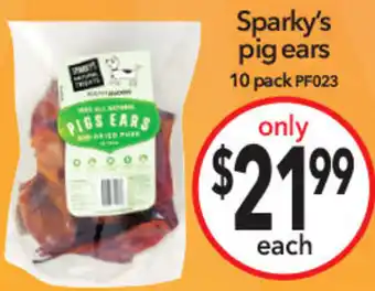 Cheap as Chips Sparky's pig ears offer