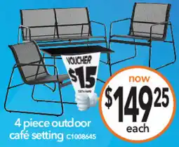 Cheap as Chips 4 piece outdoor café setting offer