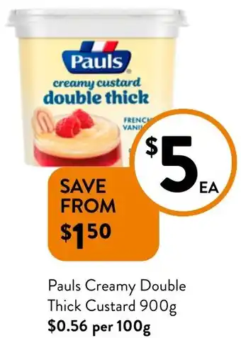 Foodworks Creamy Double Thick Custard offer