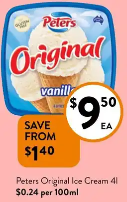 Foodworks Original ice cream offer