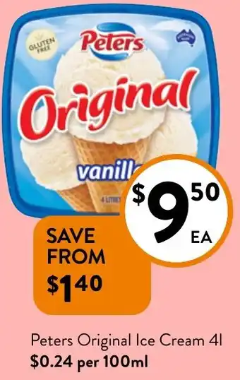 Foodworks Original ice cream offer