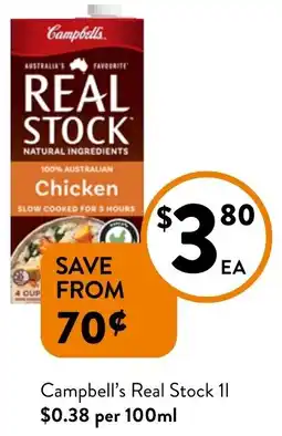 Foodworks Campbell's real stock offer